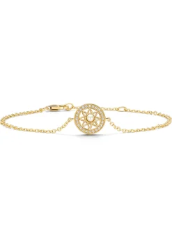 Birthstones geelgouden armband parel (Juni)