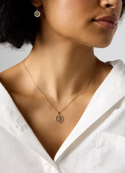 Birthstones geelgouden oorhangers aquamarijn (Maart)