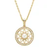 Birthstones geelgouden parelhanger, 0.09 ct diamant (Juni)