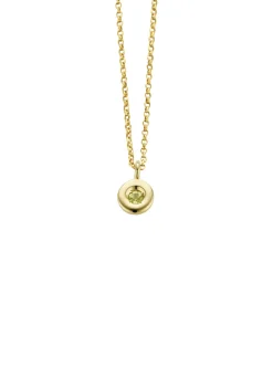Birthstones gouden hanger met collier Augustus