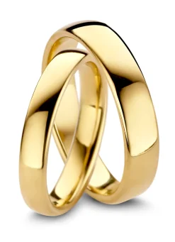 Geelgouden 14 kt trouwring, Wedding