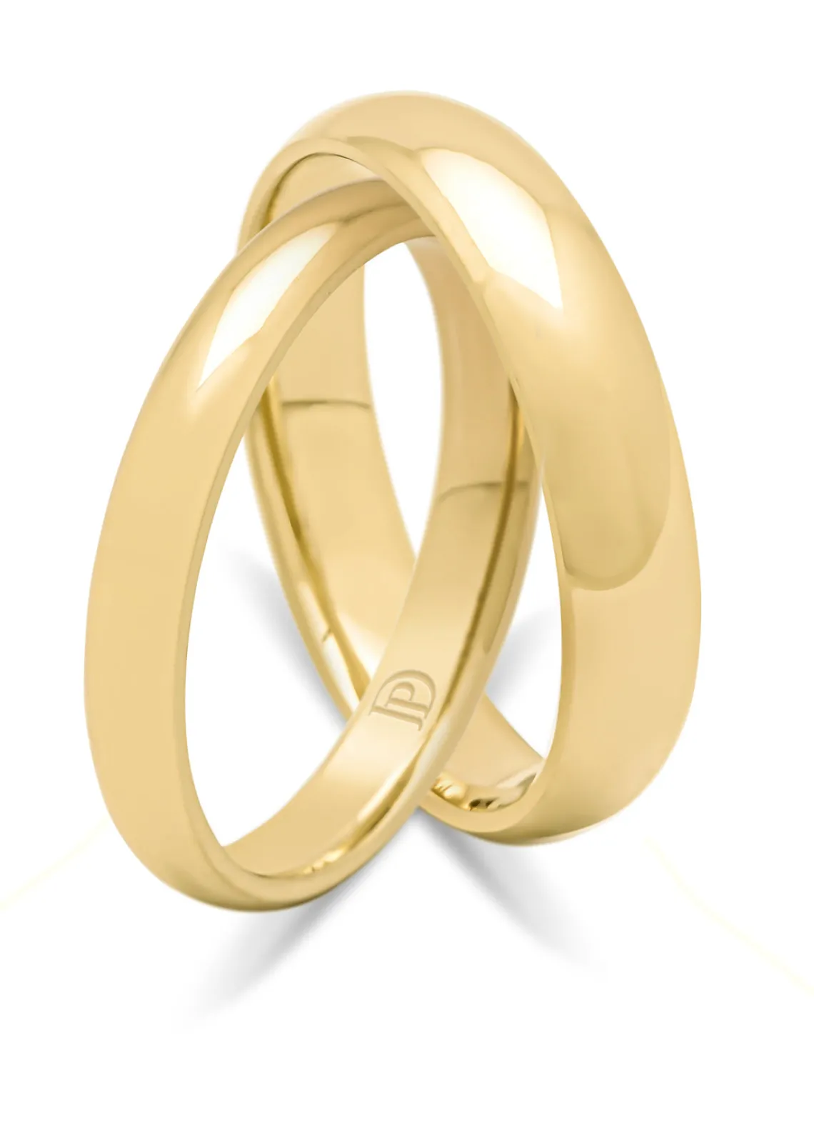 Geelgouden 14 kt trouwring, Wedding