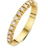 Geelgouden alliance ring, 0.33 ct diamant, Groeibriljant