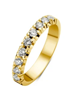 Geelgouden alliance ring, 0.45 ct diamant, Groeibriljant