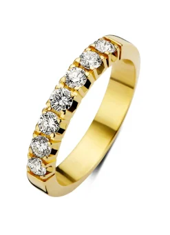 Geelgouden alliance ring, 0.49 ct diamant, Groeibriljant