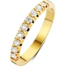 Geelgouden alliance ring, 0.27 ct diamant, Groeibriljant