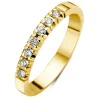 Geelgouden alliance ring, 0.14 ct diamant, Groeibriljant