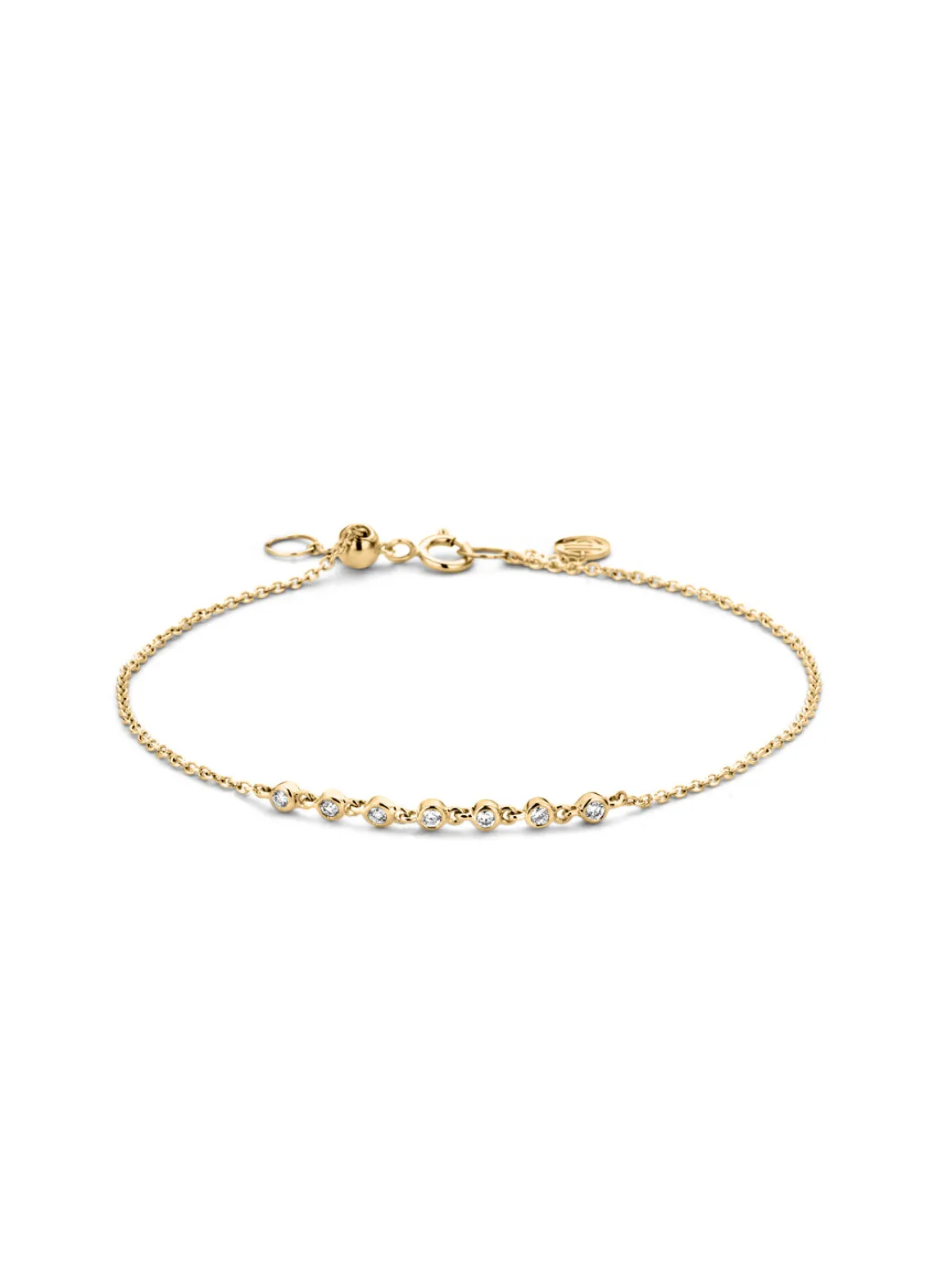 Geelgouden armband, 0.11 ct diamant, Joy