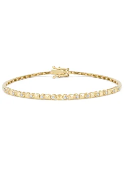 Geelgouden armband, 0.17 ct diamant, Ensemble