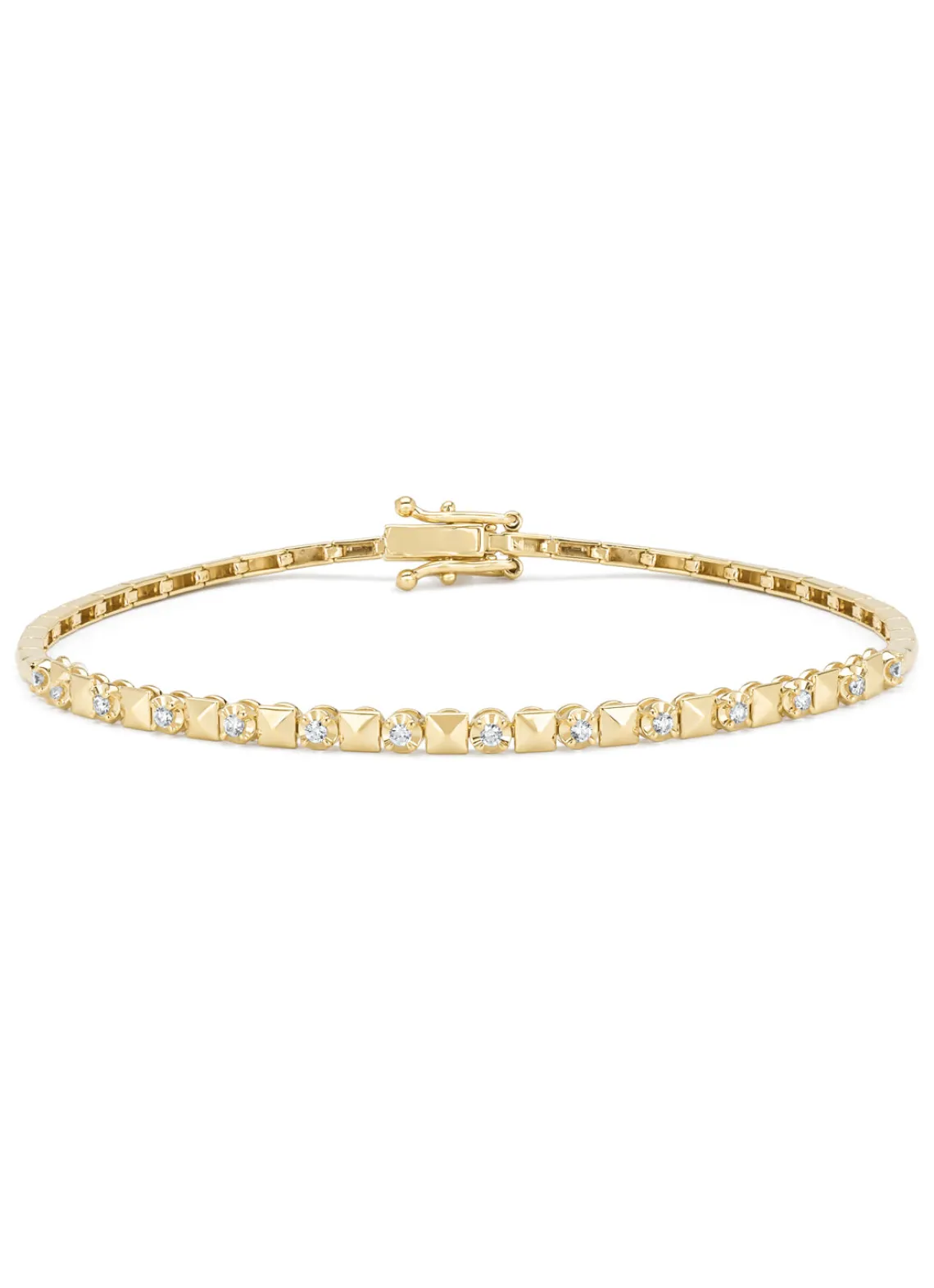 Geelgouden armband, 0.17 ct diamant, Ensemble