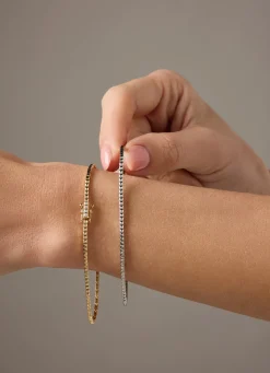 Geelgouden armband, 0.04 ct diamant, Ensemble