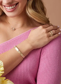 Geelgouden armband, 0.06 ct diamant, Queen Bee