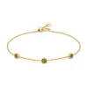 Geelgouden armband, 0.32 ct groene tourmalijn, Joy