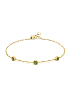 Geelgouden armband, 0.32 ct groene tourmalijn, Joy