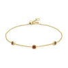 Geelgouden armband, 0.39 ct granaat, Joy