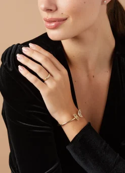 Geelgouden armband, 0.13 ct london topaas, Butterfly Kisses