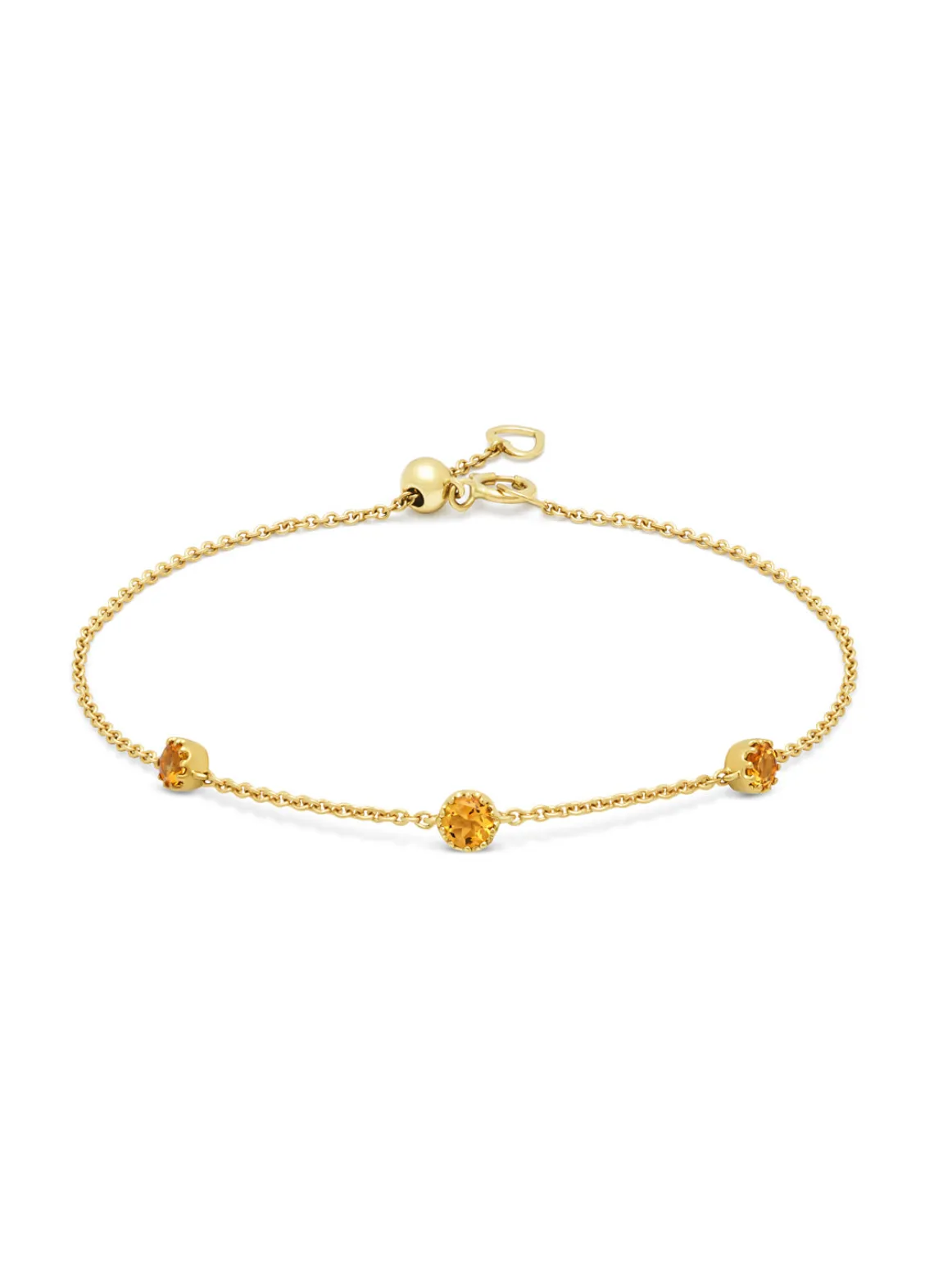 Geelgouden armband, 0.29 ct madeira citrien, Joy