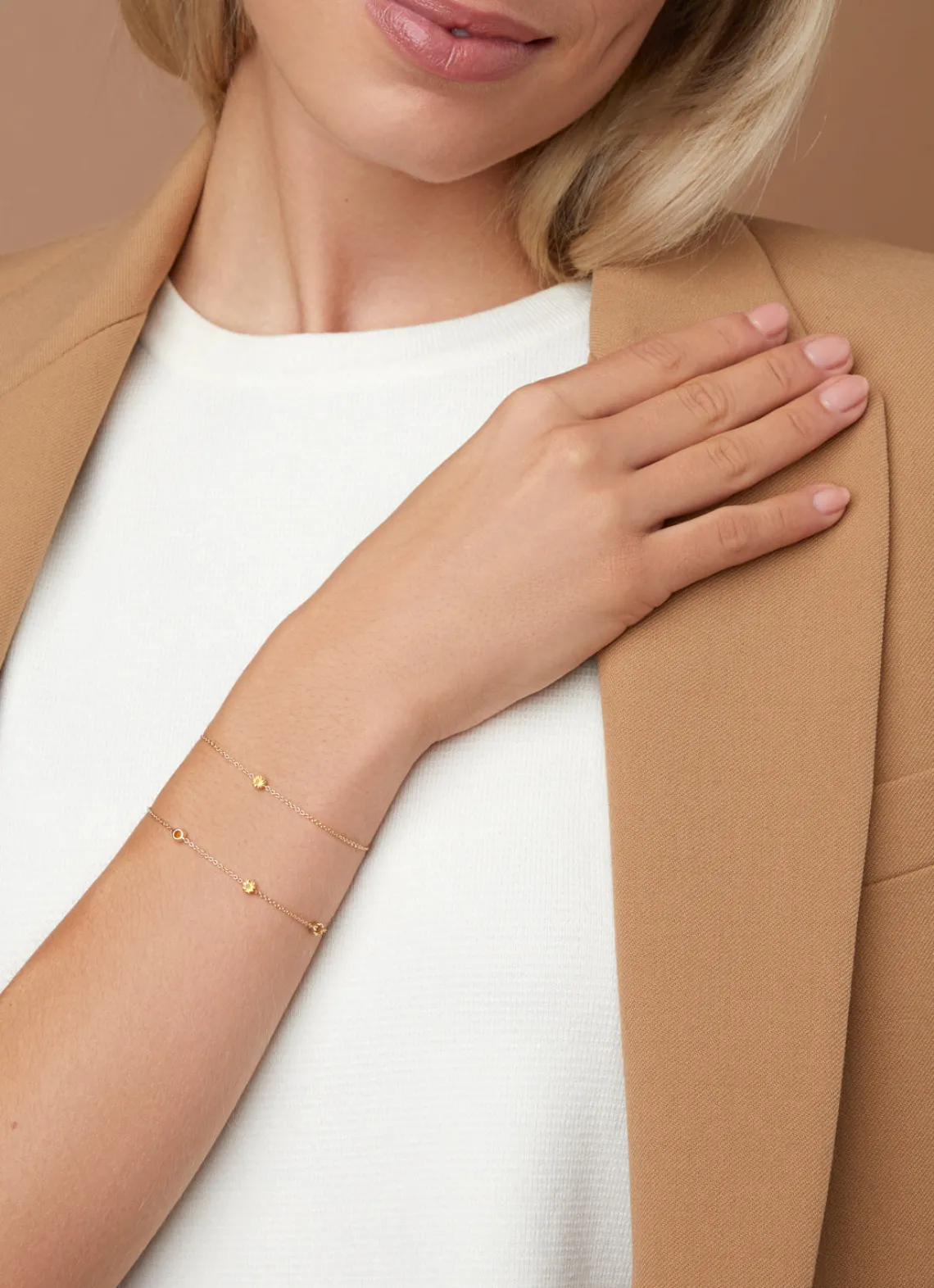 Geelgouden armband, 0.29 ct madeira citrien, Joy