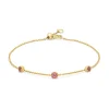 Geelgouden armband, 0.36 ct roze toermalijn, Joy