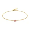 Geelgouden armband, 0.12 ct roze toermalijn, Joy