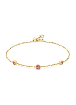 Geelgouden armband, 0.36 ct roze toermalijn, Joy