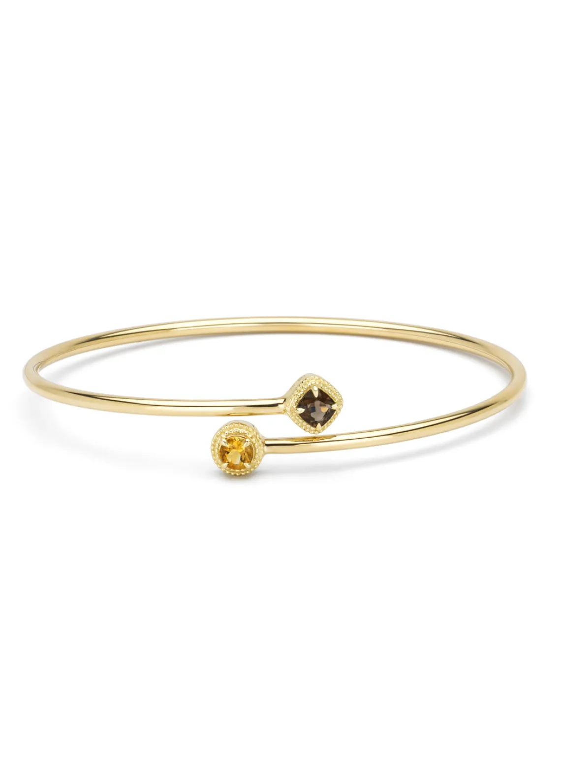 Geelgouden armband, 0.29 ct rooktopaas, La Dolce Vita