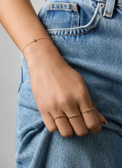 Geelgouden armband, 0.12 ct roze toermalijn, Joy