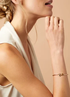 Geelgouden armband, 0.29 ct rooktopaas, La Dolce Vita