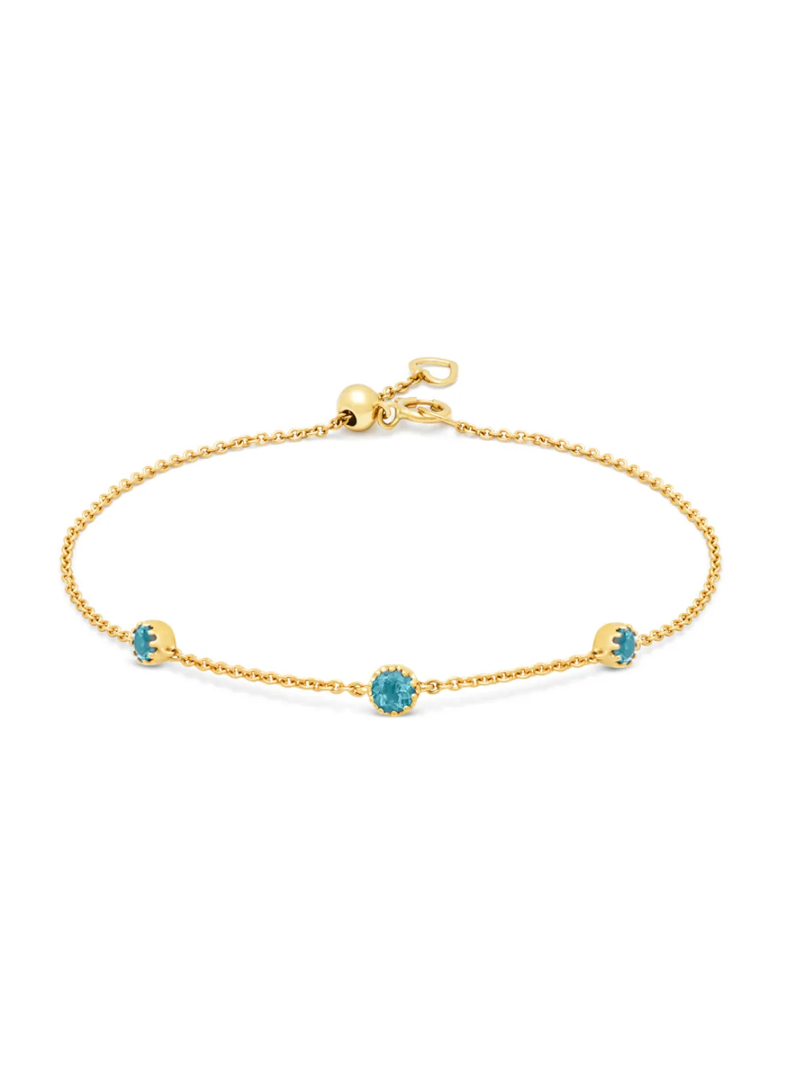 Geelgouden armband, 0.42 ct topaas, Joy