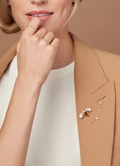 Geelgouden broche Queen Bee