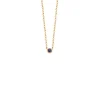 Geelgouden collier, 0.05 ct blauwe saffier, Joy