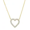Geelgouden collier, 0.25 ct diamant, Hearts & Arrows
