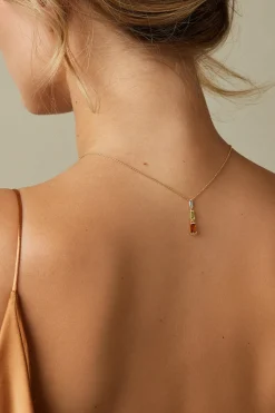 Geelgouden collier, 0.32 ct peridoot, Gallery