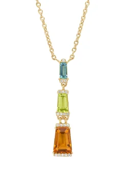Geelgouden collier, 0.32 ct peridoot, Gallery