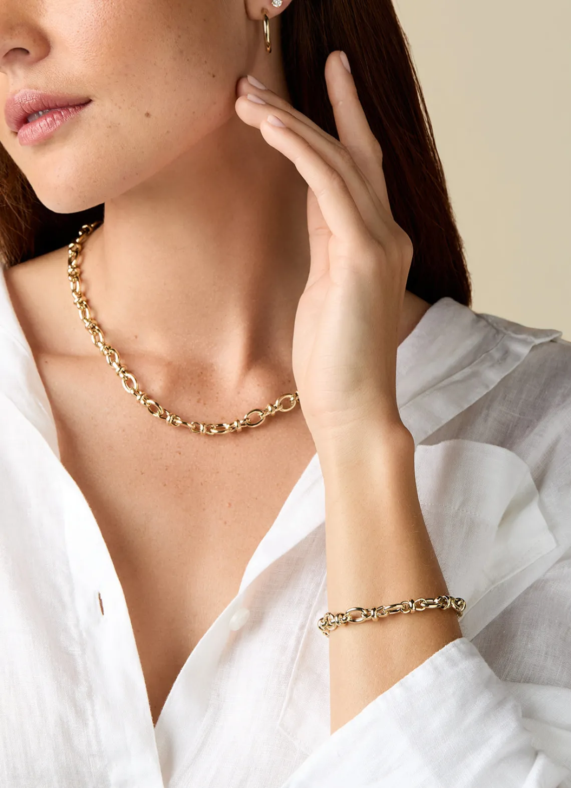 Geelgouden collier Timeless Treasures 45 cm