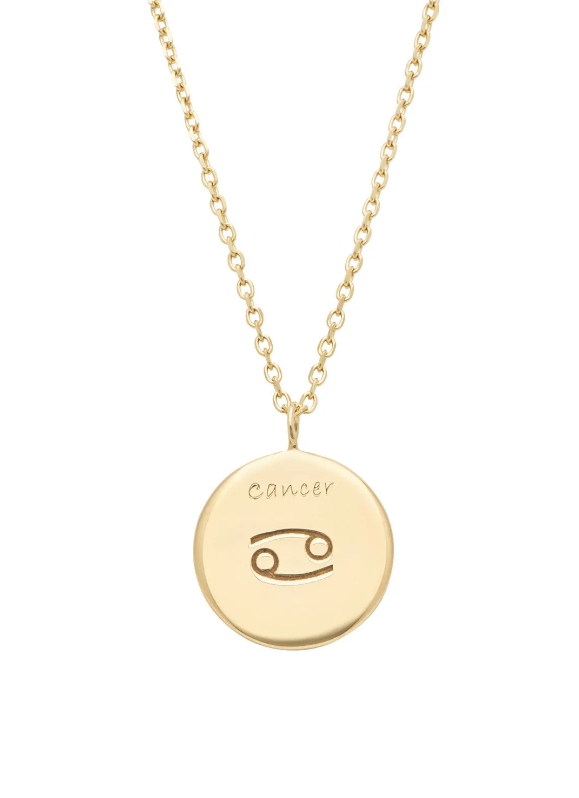 Geelgouden collier, Zodiac-Cancer (Kreeft)