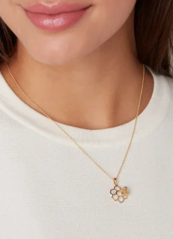 Geelgouden hanger, 0.25 ct citrien, Queen Bee