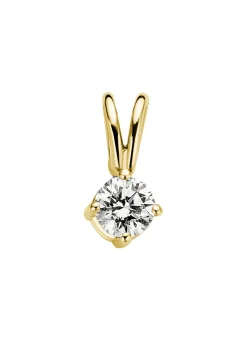 Geelgouden hanger, 0.14 ct diamant, Groeibriljant