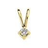 Geelgouden hanger, 0.02 ct diamant, Groeibriljant