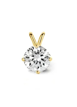 Geelgouden hanger, 0.52 ct diamant, Groeibriljant