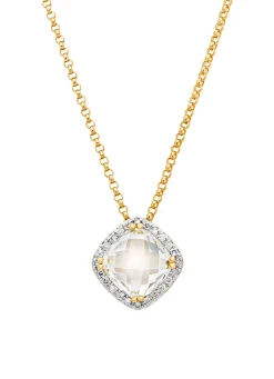 Geelgouden hanger, 1.92 ct witte topaas, Fiësta