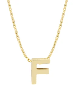 Geelgouden hanger F, Alphabet