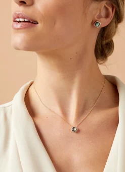 Geelgouden hanger met collier, 1.37 ct kwarts, Fiësta