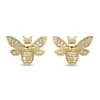 Geelgouden oorsieraden, 0.22 ct diamant, Queen Bee