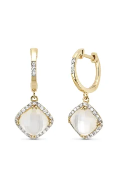 Geelgouden oorsieraden, 2.79 ct kwarts, Fiësta