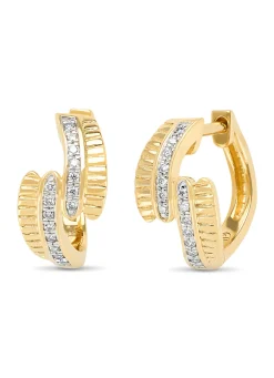 Geelgouden oorsieraden, 0.09 ct diamant, Alliance