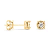 Geelgouden oorsieraden, 0.10 ct diamant, Solitair