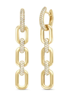 Geelgouden oorsieraden, 0.58 ct diamant, Timeless Treasures