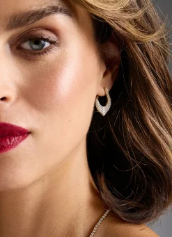 Geelgouden oorsieraden, 1.10 ct diamant, Caviar