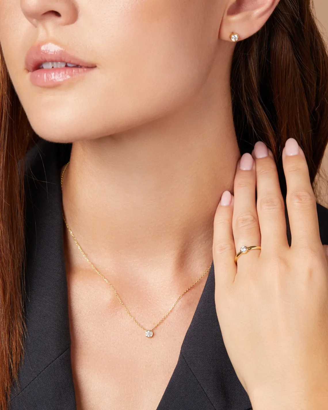 Geelgouden oorsieraden, 0.40 ct diamant, Hearts & Arrows